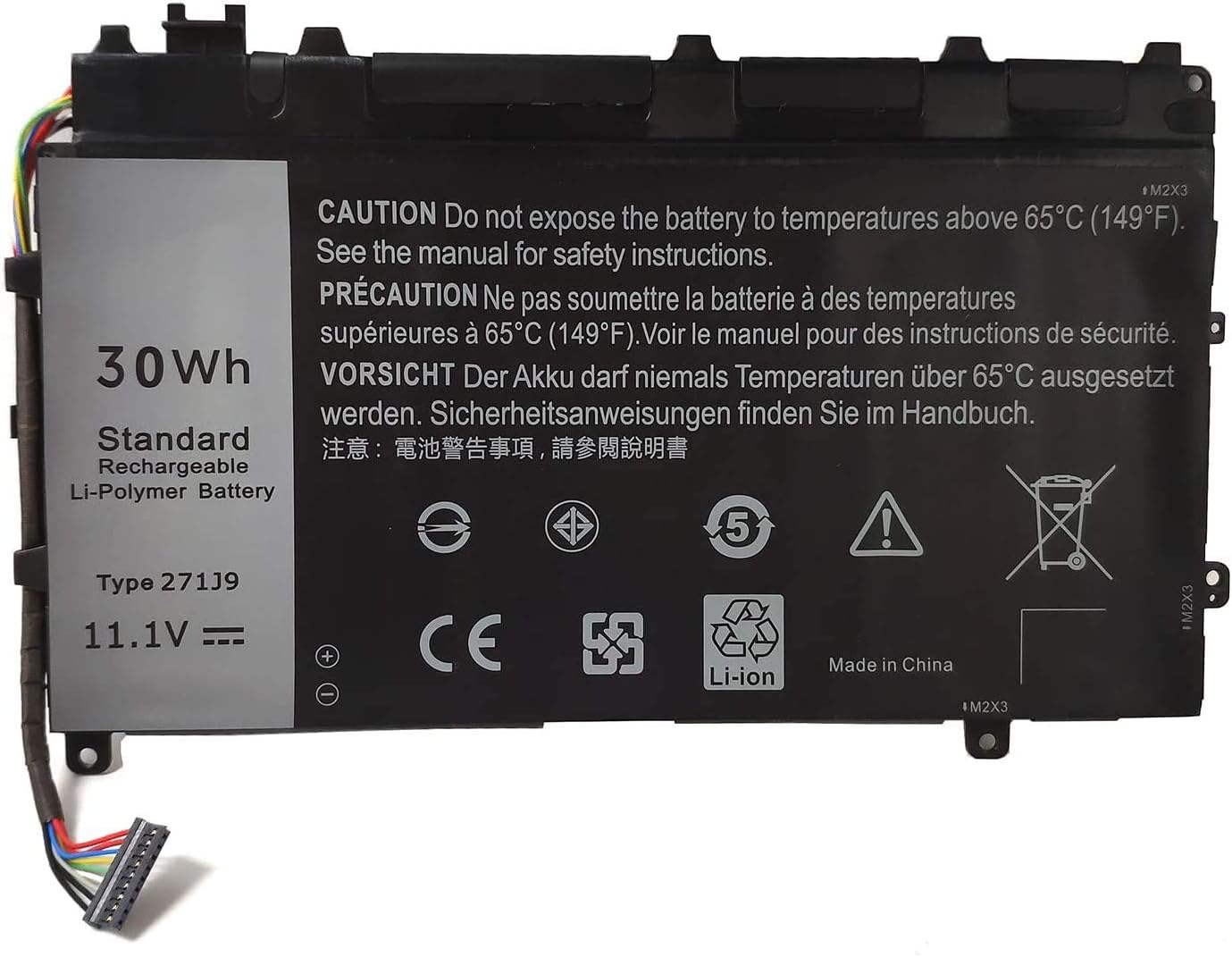 FLIW 271J9 Replacement Battery Compatible with Dell Latitude 13 7000 Latitude 7350 Series YX81V GWV47 0GWV47 [11.1V 30Wh]