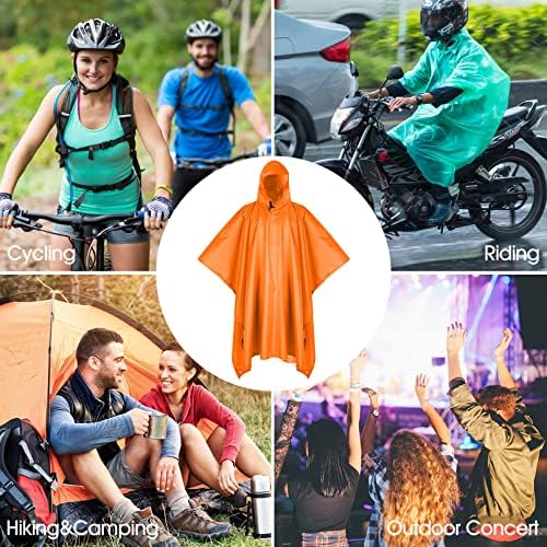 LAMA Multifunctional Raincoat Poncho, 3 in 1 Reusable Waterproof Raincoat/Sunshade Tarp/Tent Ground Sheet Mat with Carry Pouch for Bike Hiking Camping Outdoor Activitie