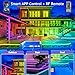 Outdoor LED Strip Lights Waterproof,IP68 Outside Led Light Strips Waterproof with Bluetooth App Remote Control,Music Sync RGB Exterior Led Rope Lights,for Balcony,Deck,Roof,Garden,Pool (300FT Outdoor)