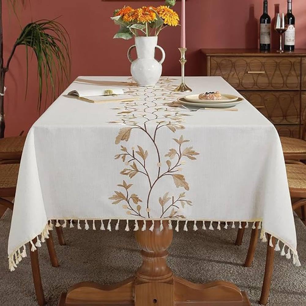 Nappe en lin de coton pour partager des moments conviviaux autour de la table