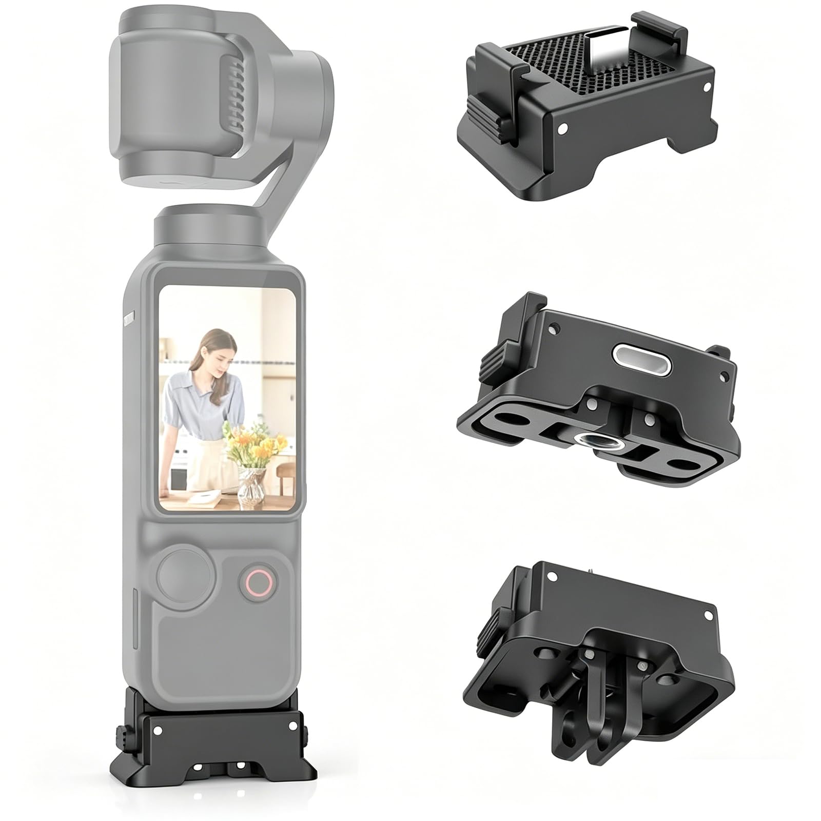 Base de carga para DJI Osmo Pocket 3 ideal para vlogs de viaje y grabación vertical 8