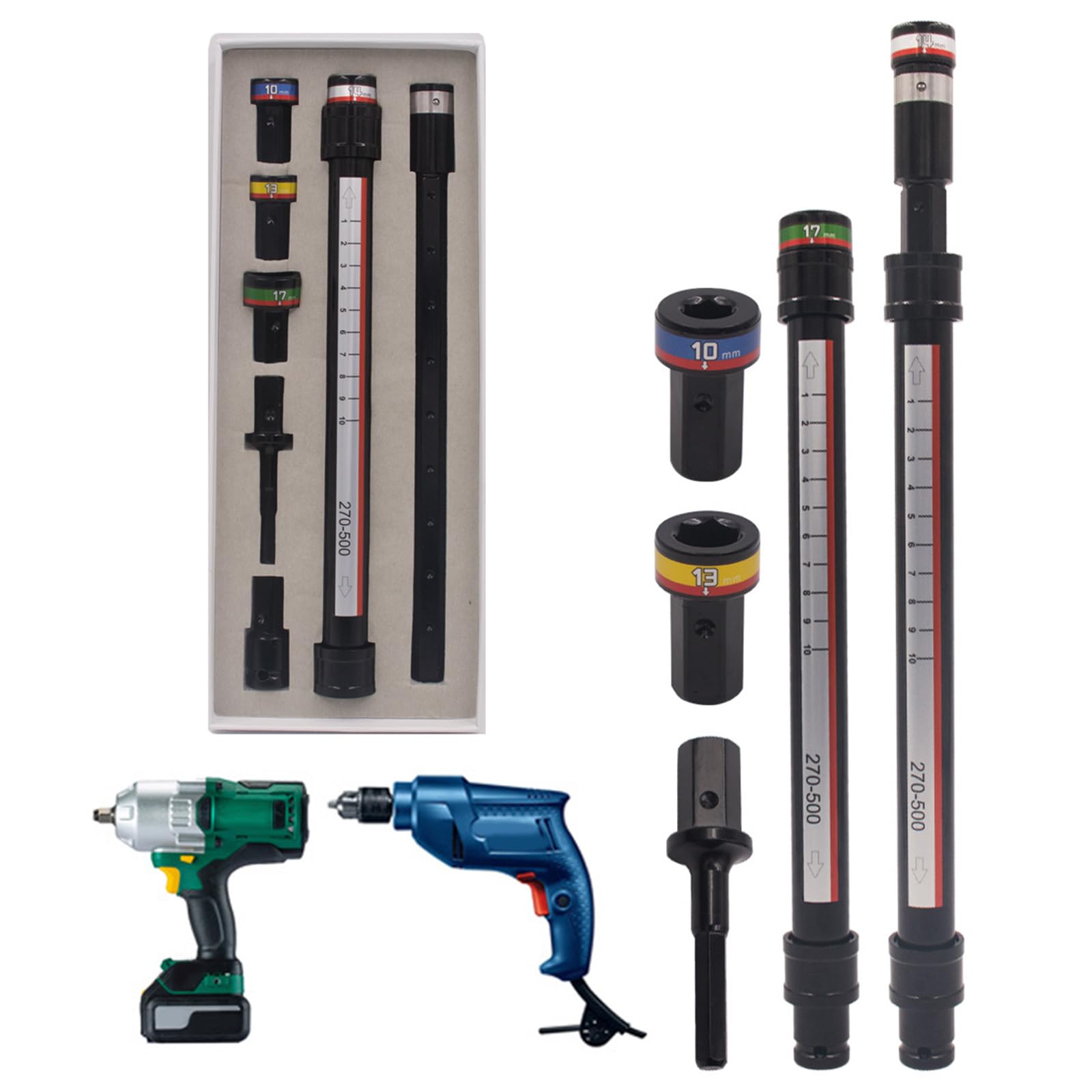 Robusto set di allineamento con telaio in metallo con asta espandibile e 4 tipi di linker, adatto per l'installazione di cornici a soffitto, set di prese multifunzionali per livellamento del soffitto
