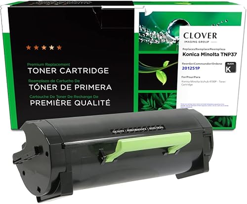 Clover Cartucho de tóner remanufacturado para Konica Minolta TNP37 Negro