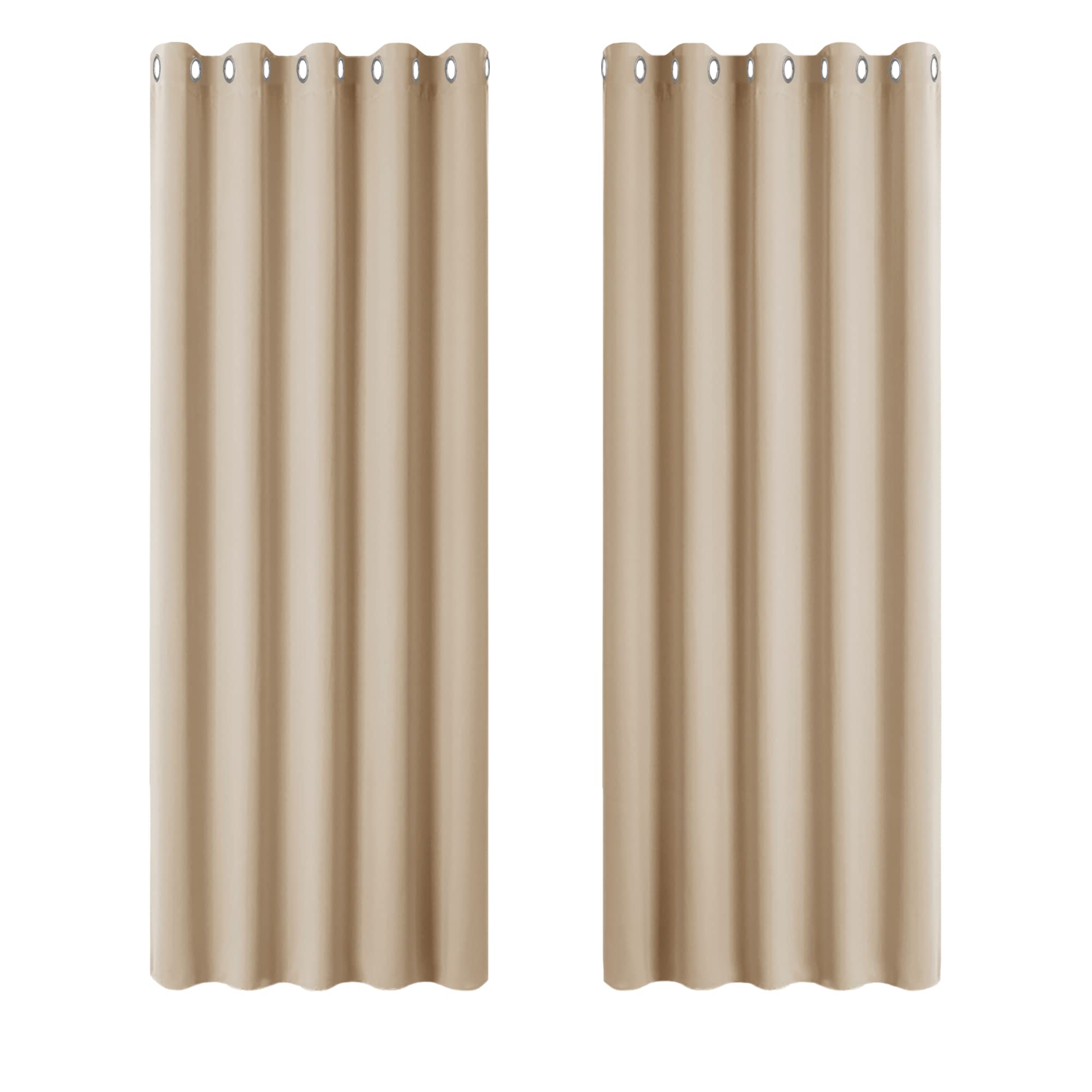 PONY DANCE Christmas Blackout Curtains, Dark Green, 2 Panels, 66 x 72 Inch