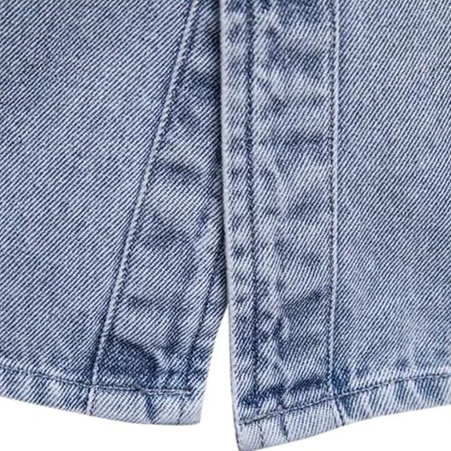 Chaqueta de mezclilla desgastada para hombre azul miniatura 6
