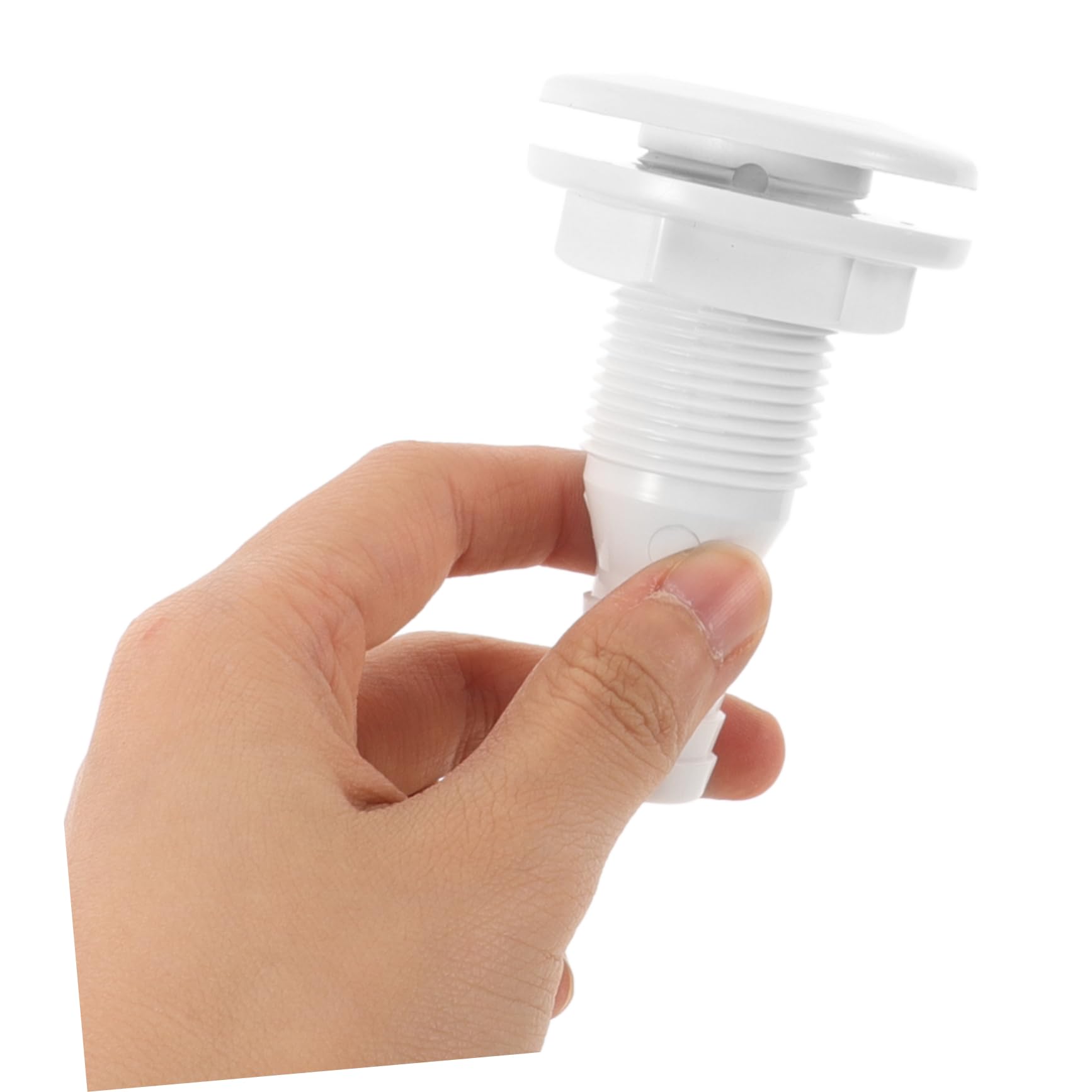 Hemobllo Válvula de Drenaje PVC Push-in Boat Drain Plug tapón de Drenaje de un Lado desagüe tapón de Drenaje para Barco Tubo de Drenaje de la embarcación el plastico White