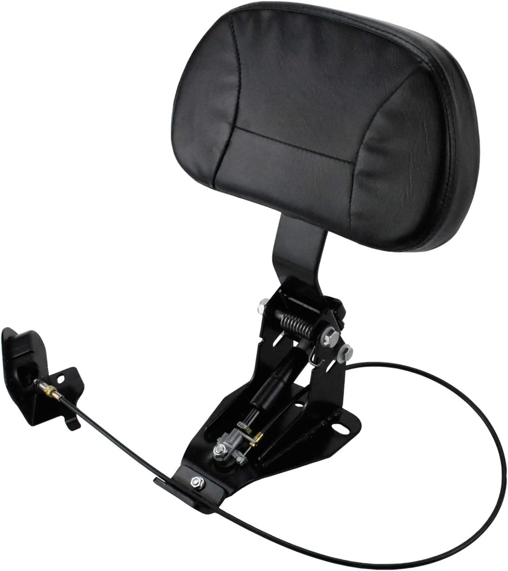 Adjustable Driver Backrest with Mounting Kit Compatible with Harley Touring Models 2009-2025 Street Glide, Road Glide, Road King, Ultra Limited, Electra Glide, CVO (Black B)