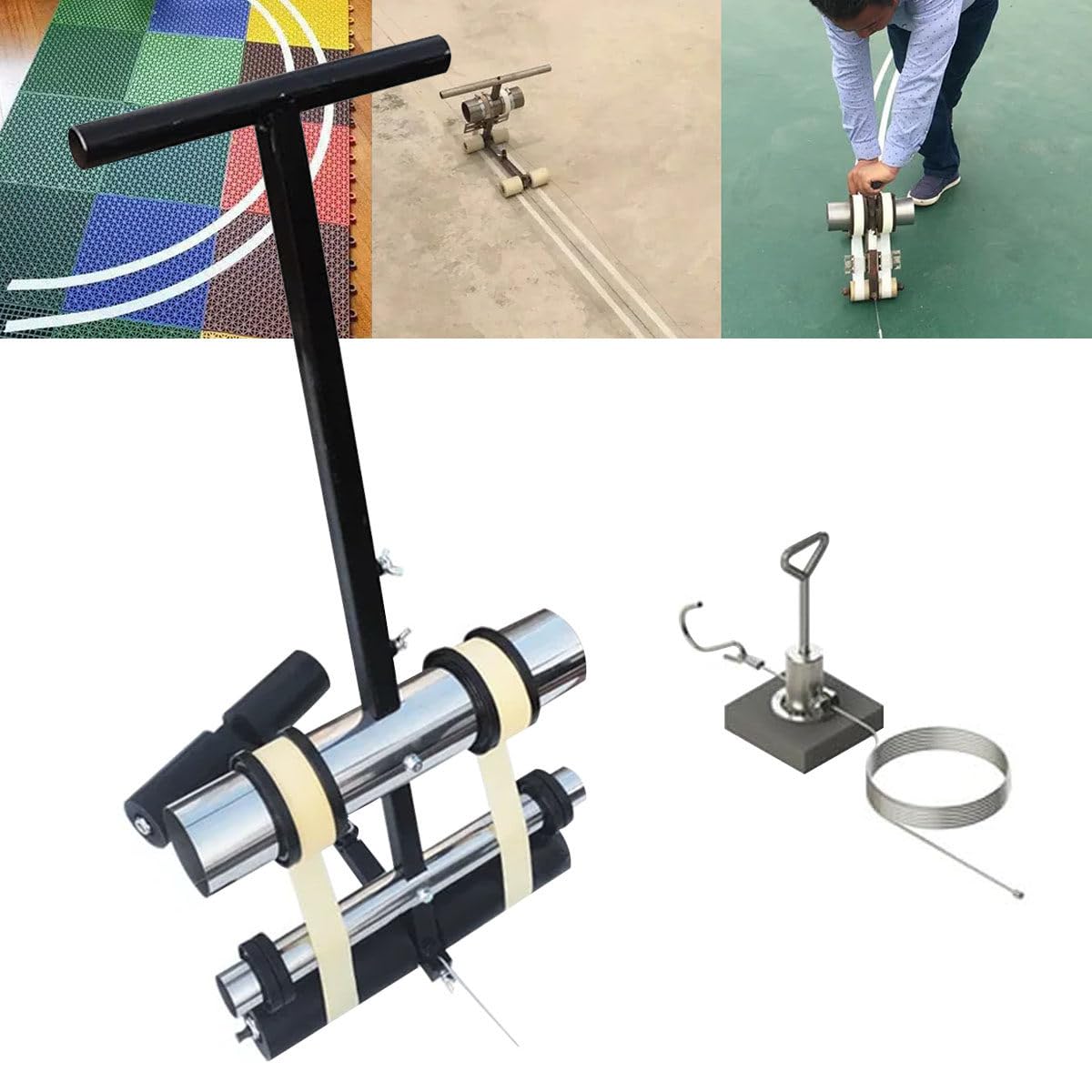 asdchZen Floor Marking Tool - Tape Marking Machine For Basketball Court, Ideal For Gymnasiums, Schools & Hospitals - Efficient Tape Applicator For Repairing Floor Markings,