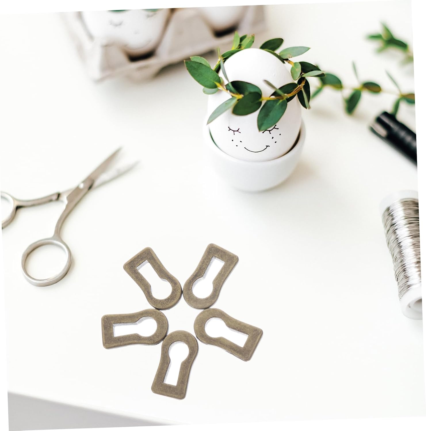 10pcs Decorative Keyhole Covers Antique Keyhole Escutcheon Inserts for Furniture Elegant Design for Cabinets Dressers