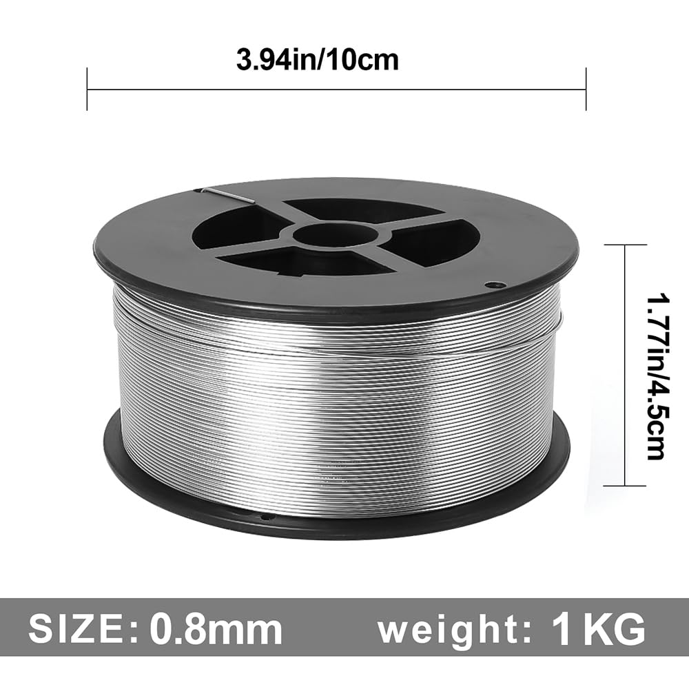 Filo for saldatura MIG animato 1 kg 0,8 mm E71T-GS ER308 autoprotetto senza gas(Stainless Steel)