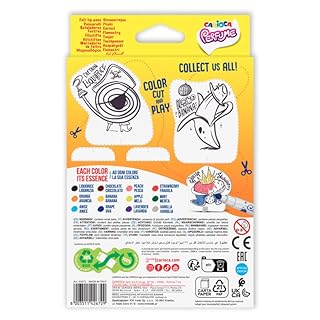 Carioca Pennarelli Perfume, 12 Pennarelli Profumati con Inchiostro Profumato e Lavabile, Profumazioni di Aromi Naturali, Anallergici, Adatti per Bambini, Pennarelli con Punta Bloccata