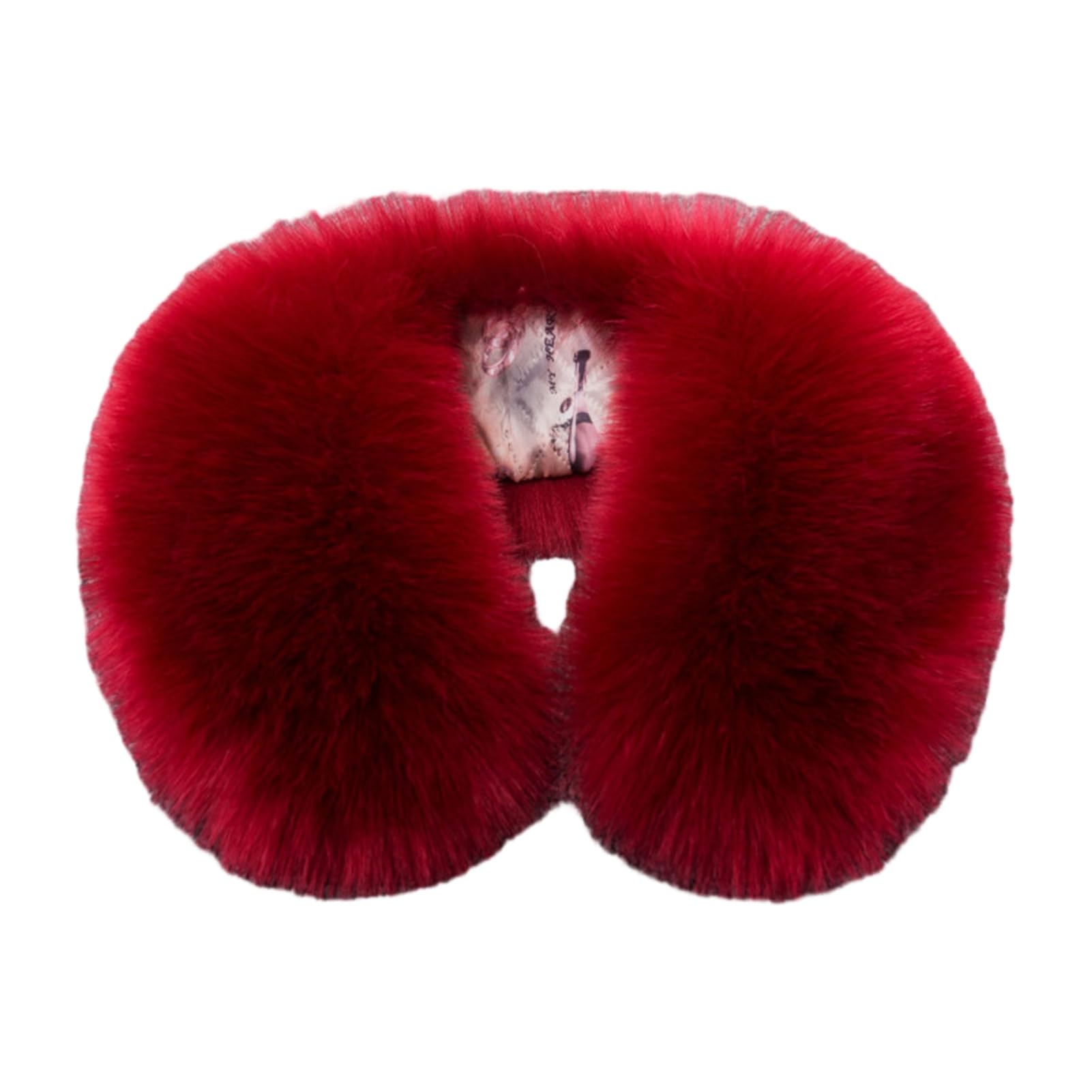 matumou Fake Collar Thickened Soft Fluffy Faux Fur Color Cold-resistant Windproof Unisex Winter Neck Warmer Scarf Women Men Neck Wrap