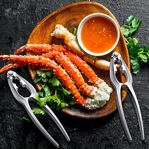 12 Pcs Crab Crackers And Tools Set Heavy Duty Seafood Tools Set Crab Leg Crackers Lobster Nut Crackers Opener Home Kitchen Parties Tools For Crableg And Lobster Lovers Father's Day Gift #TOP3