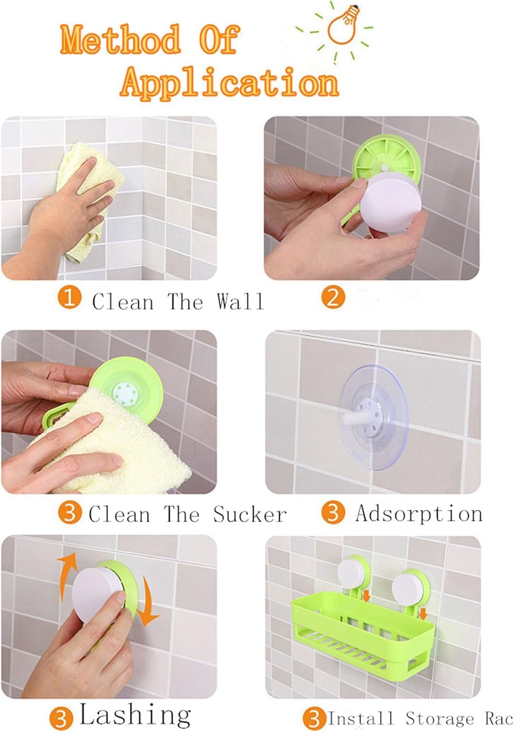Ventouse Puissante Panier Rangement Douche - Plateau Support Mural Égouttoir Bain