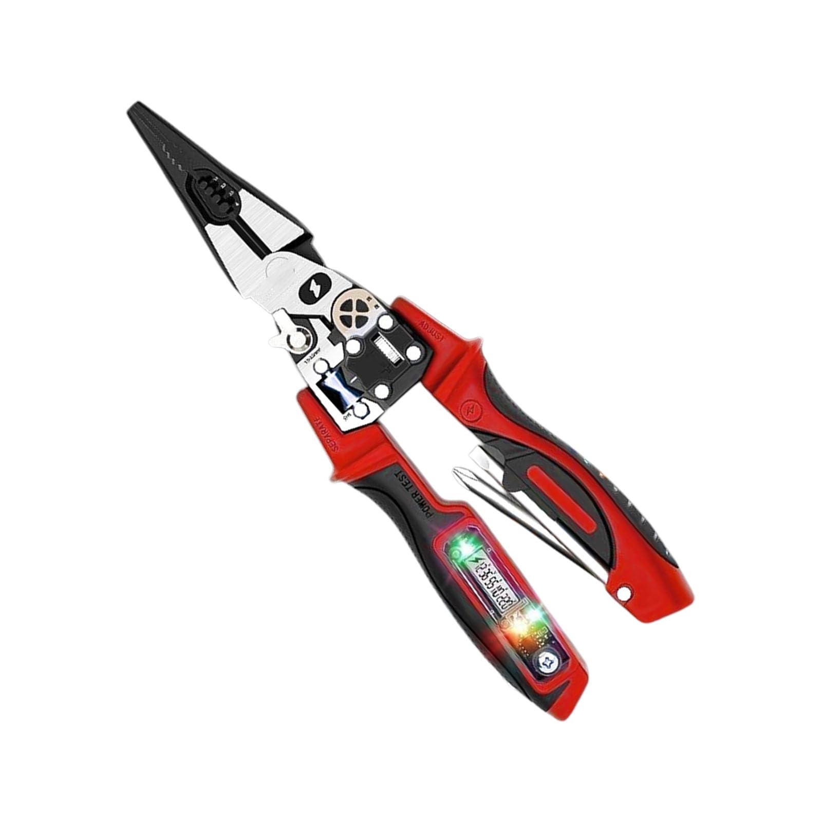 WEILWH Wire Stripping Pliers with Electricity Measurement Electrician Plier Multifunctional Wire Stripping Plier for Cutting