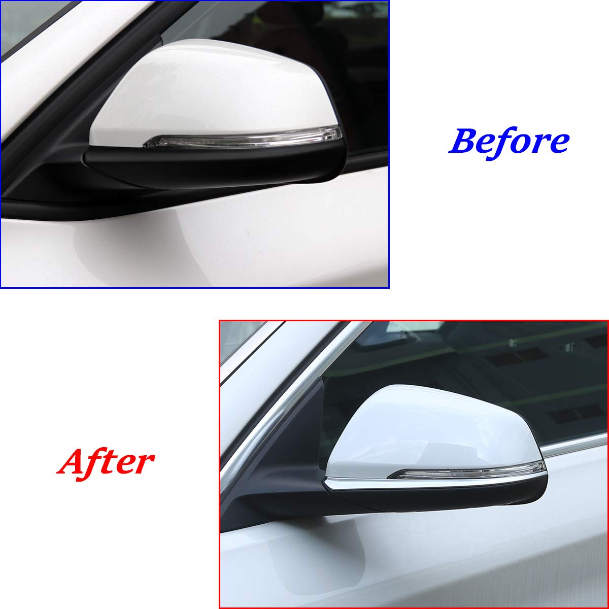 2pcs Matte Silver ABS Chrome For BMW X1 F48 1 2 series