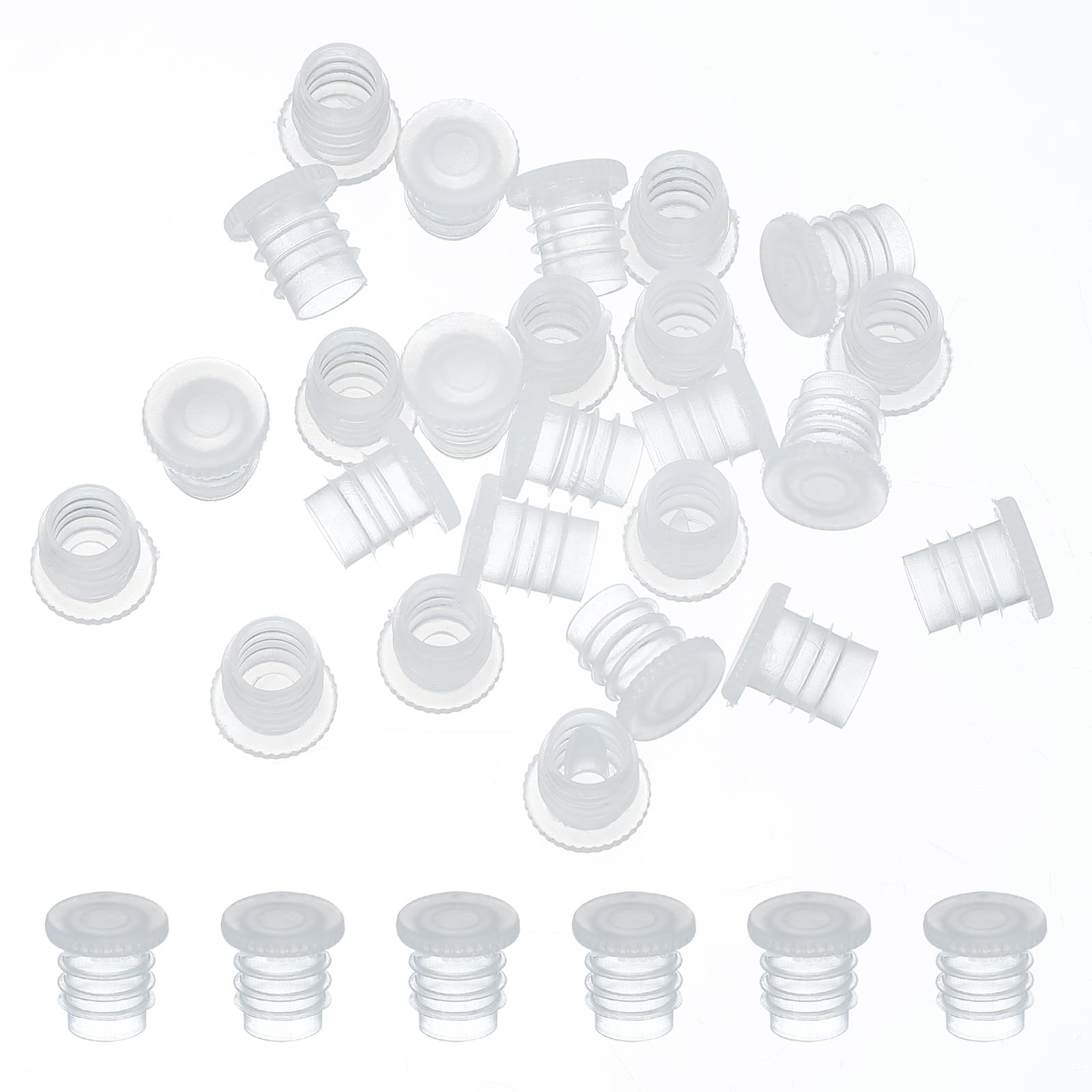 PATIKIL Zout en peper Shaker Stoppers 15mm/0.59, 50 stuks plastic zoutschudder plug vervanging met trekring herbruikbare doorzichtige ronde eindkap voor potten flessen pijpen PATIKIL Zout en peper Shaker Stoppers 15mm/0.59, 50 stuks plastic zoutschudder plug vervanging met trekring herbruikbare doorzichtige ronde eindkap voor potten flessen pijpen
