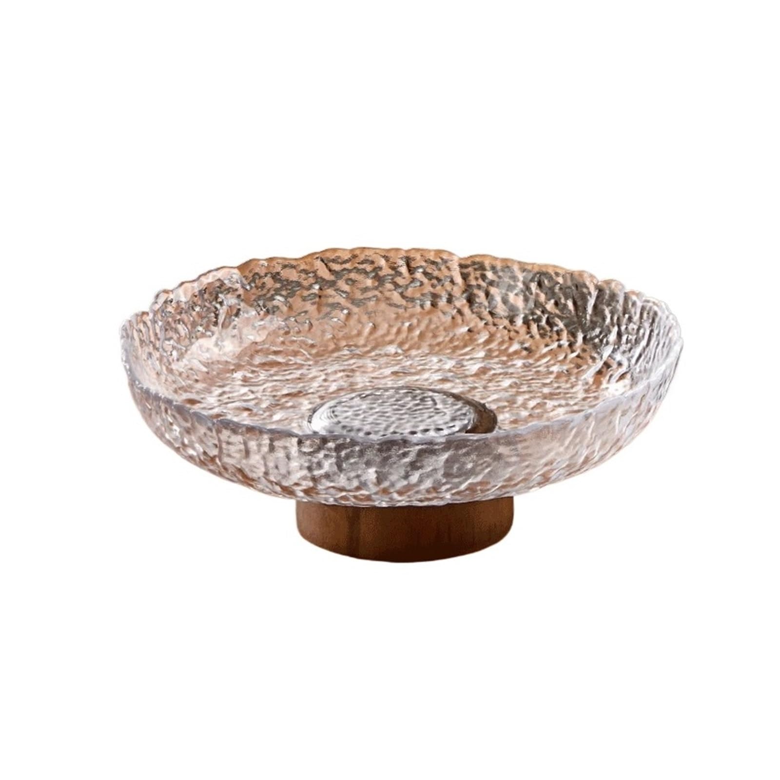 Stojak na ciasto Ozdoby do salonu z litego drewna, wykwintne stojaki na ciasta, eleganckie szklane tace przekąski, ozdoby stolik kawowy Stojak na ciasto(Clear,Duży)