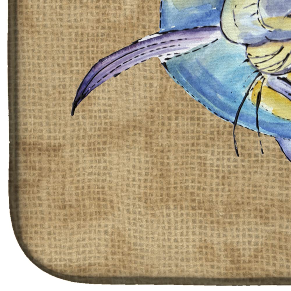 Caroline's Treasures Abtropfmatte 'Blue Fish' – 35,6x53,3 Cm, Wasserabsorbierend, Dekorativ
