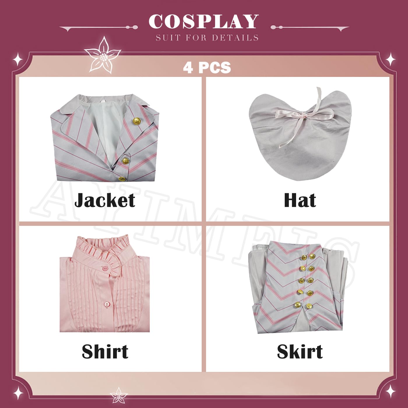 Glinda Cosplay Kostüm Wicked Hexe Verkleidung Hexen Kostüm Glinda Schuluniform Rosa Kleid Weihnachtstag Halloween Karneval Party Bühnenauftritt Cosplay Erwachsene
