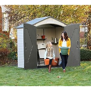Lifetime 60057 outdoor storage shed 7 x 45  urban country home decor