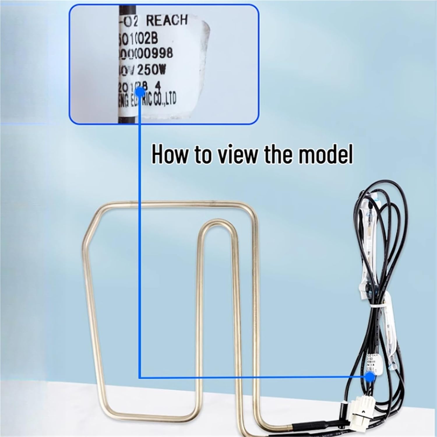 冷蔵庫用霜取りヒーターチューブ、Midea対応、BCD-215/213/217WTGM/216WTGL冷凍庫用ヒーターワイヤーヒータ