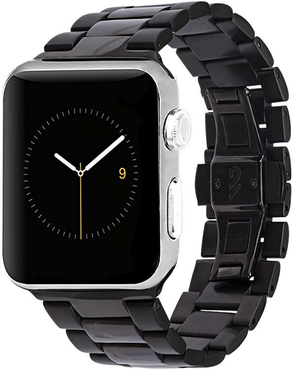 Apple watch stainless steel band black Outlet