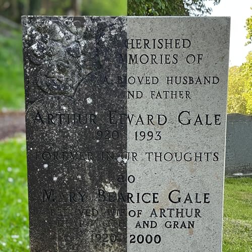 Graveclean Headstone Cleaning Kit, Natural Stone, Dual Formula Bundle With Black Spot Remover And Clean & Protect, 2000Ml Total, Complete Tool Set - 5