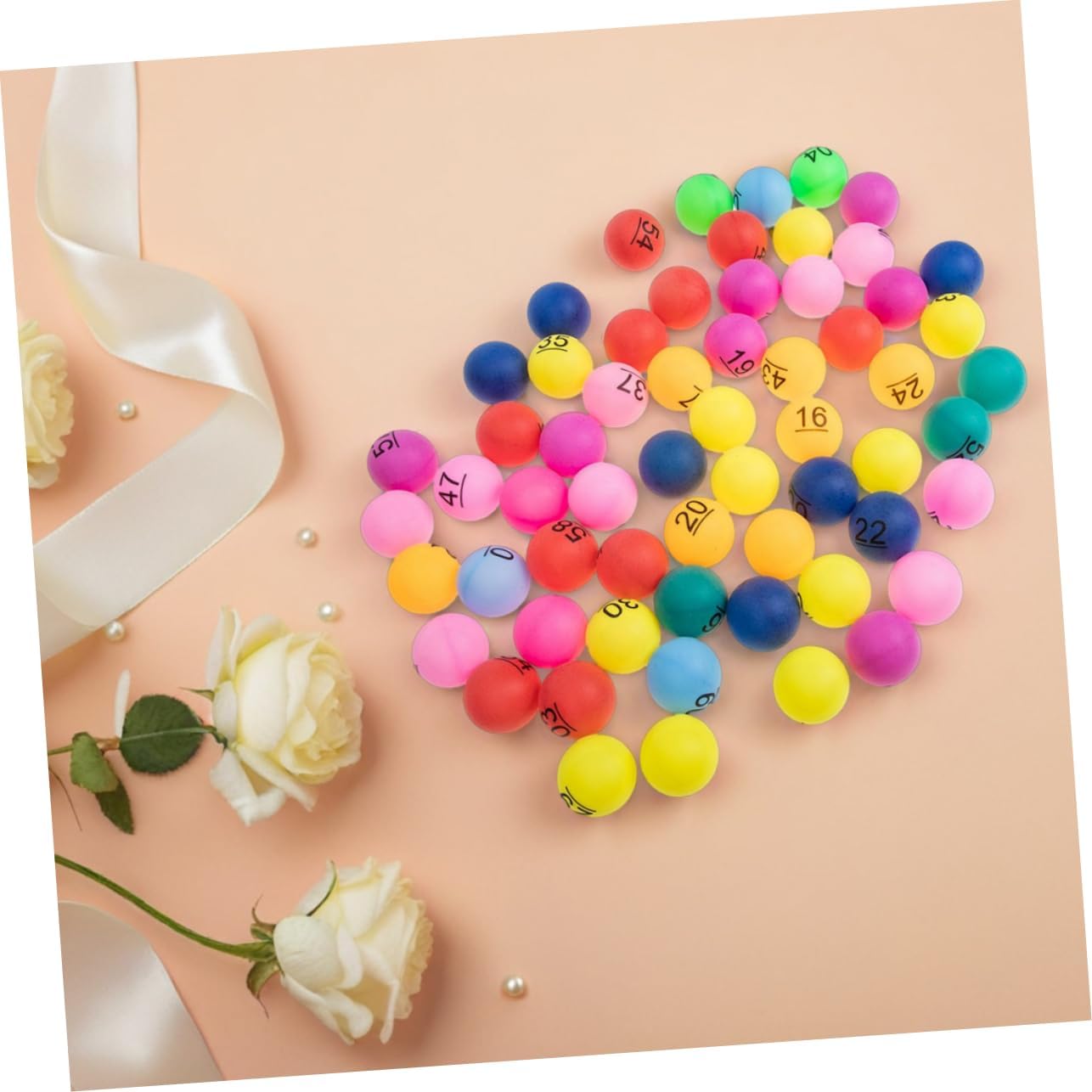 90Pcs Draw Balls for Raffle Bingo Party Games Colorful Carnival Prize Balls for DIY Projects and Event Entertainment