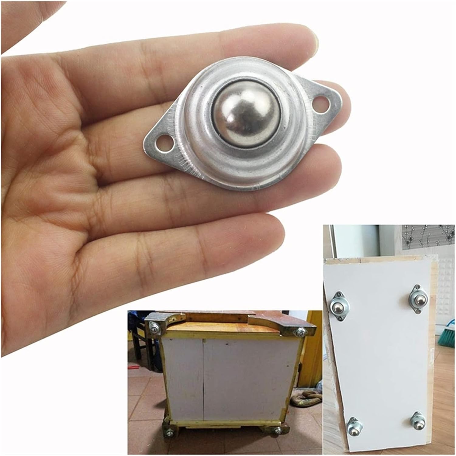 Youngran 12 Pieces CY-15A Ball Transfers Universal Rotation Ball Conveyor Wheel Caster Roller 5/8 inch Ball Bearings Leisurely (Color : Silver)