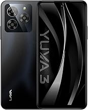 Lava Yuva 3 (Eclipse Black,4+4*GB RAM,UFS 2.2 64GB Storage)|Premium Glossy Back|Octacore Processor|18W Fast Charging|90Hz Punch Hole Display|13MP AI Triple Camera|Side Fingerprint Sensor
