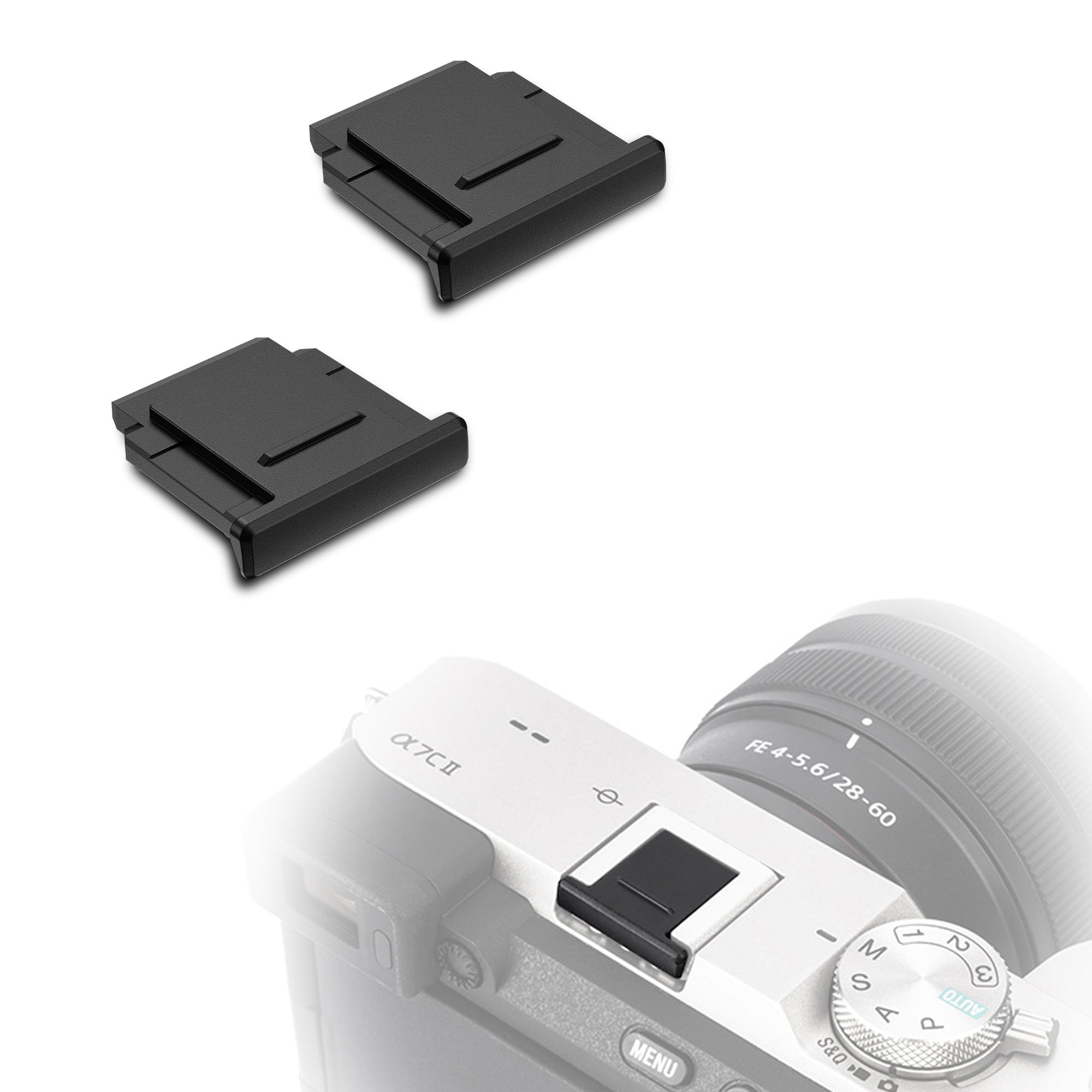 Hot Shoe Cover JJC Camera Hot Shoe Cap Protector for Sony A6600 A6100 A6000 A6300 A6400 A6500 A99II A77 II A68 A58 A7 III A7R II A7S II NEX-6 HX400V RX100II RX10 Replace Sony FA-SHC1M -2 Pack Black