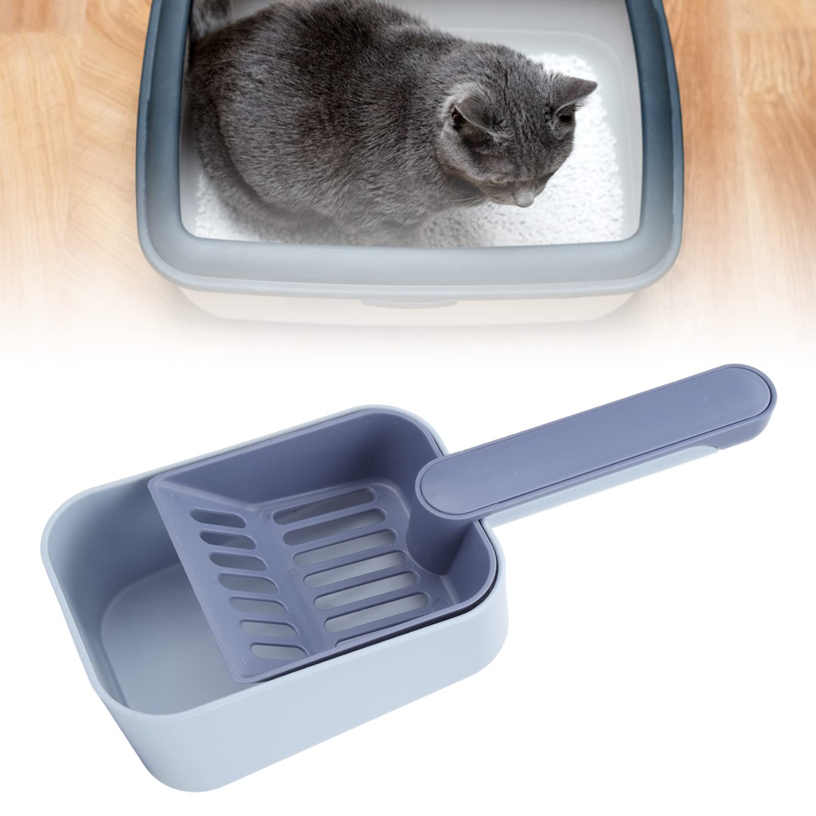 Pala per Lettiera per Gatti Lettiera per Cani e Gatti per Animali Paletta per Lettiera in Plastica per Gatti Domestici(Blu - In scatola)