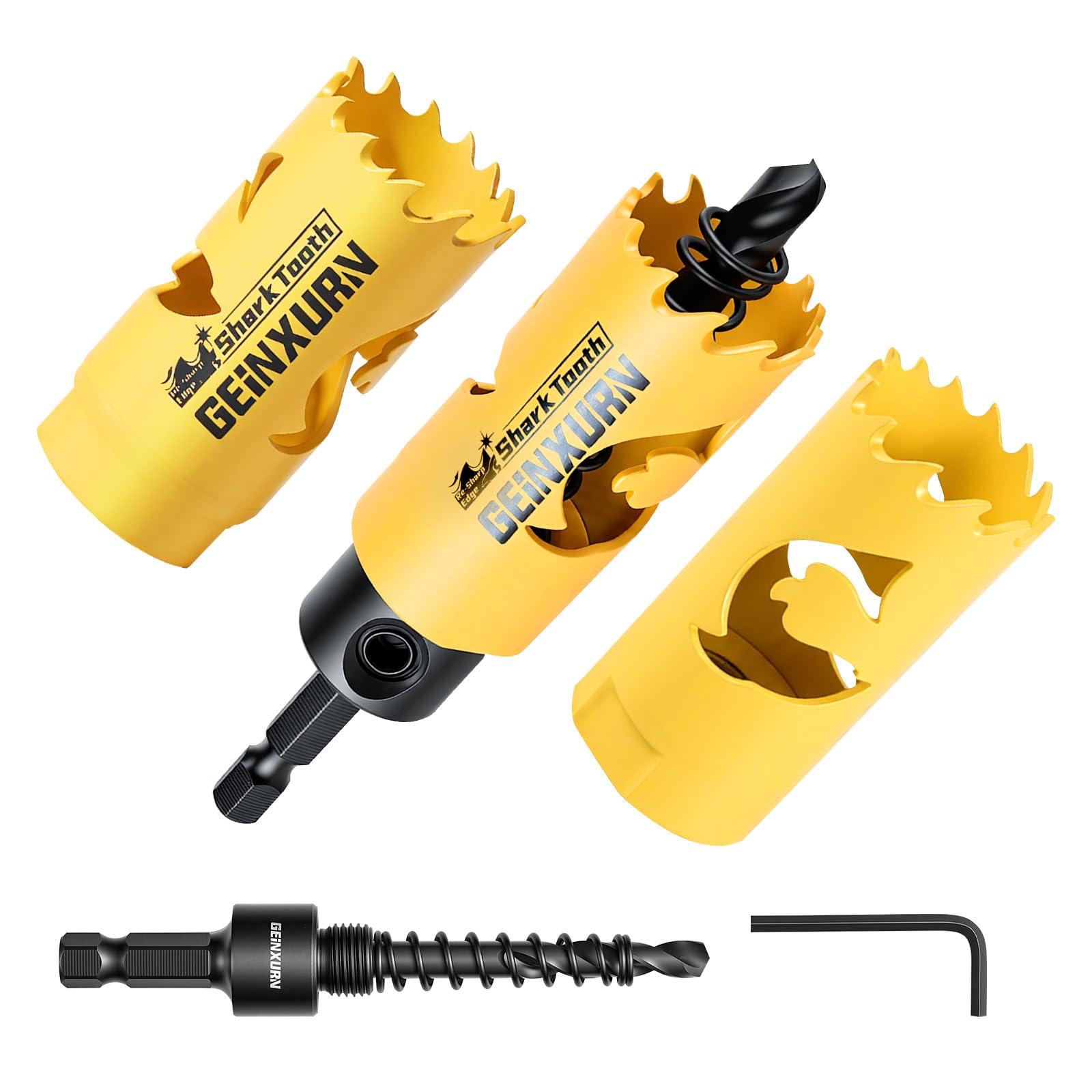 Geinxurn 2-1/2 in(64mm) Hole Saw Set, HSS Bi-Metal Hole Cutt -24
