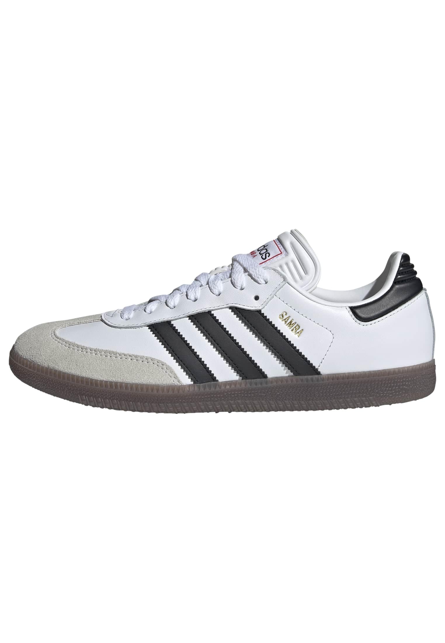 Photo 1 of Adidas Unisex-Adult Samba Indoor, White/Black/Vivid Red, 7.5