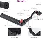 Poignée Gimbal Handy Sling Handgrip pour DJI Ronin S/SC / RSC2,Rallonge latérale Gimbal réglable Mont à chaussures froides 1/4" 3/8" Perruques stabilisatrices Poignée accessoire