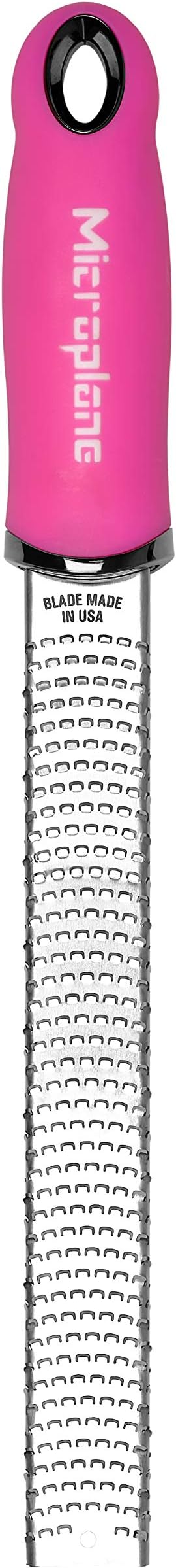 Premium Classic Citrus Zester and Cheese Grater - Neon Pink