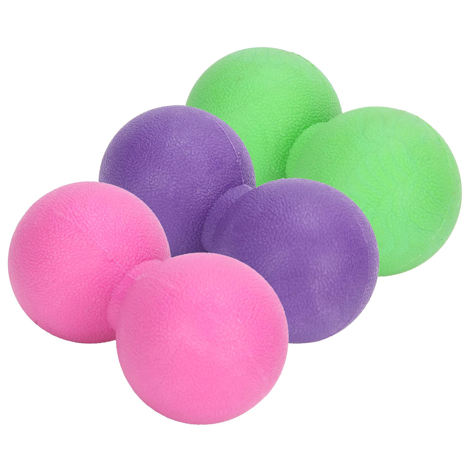Erdnuss-Massageball Zur Muskelentspannung, Tragbares Silikon-Fitnessgerät für Büroangestellte, 12,1 Cm, 3er-Pack (Lila+Rosarot+Grün)