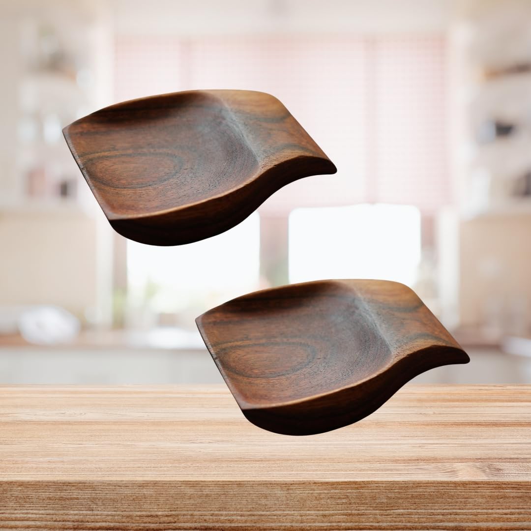 Handmade Acacia Wood Spoon Rest - Kitchen Tool -7 Handmade Acacia Wood Spoon Rest - Kitchen Tool -7