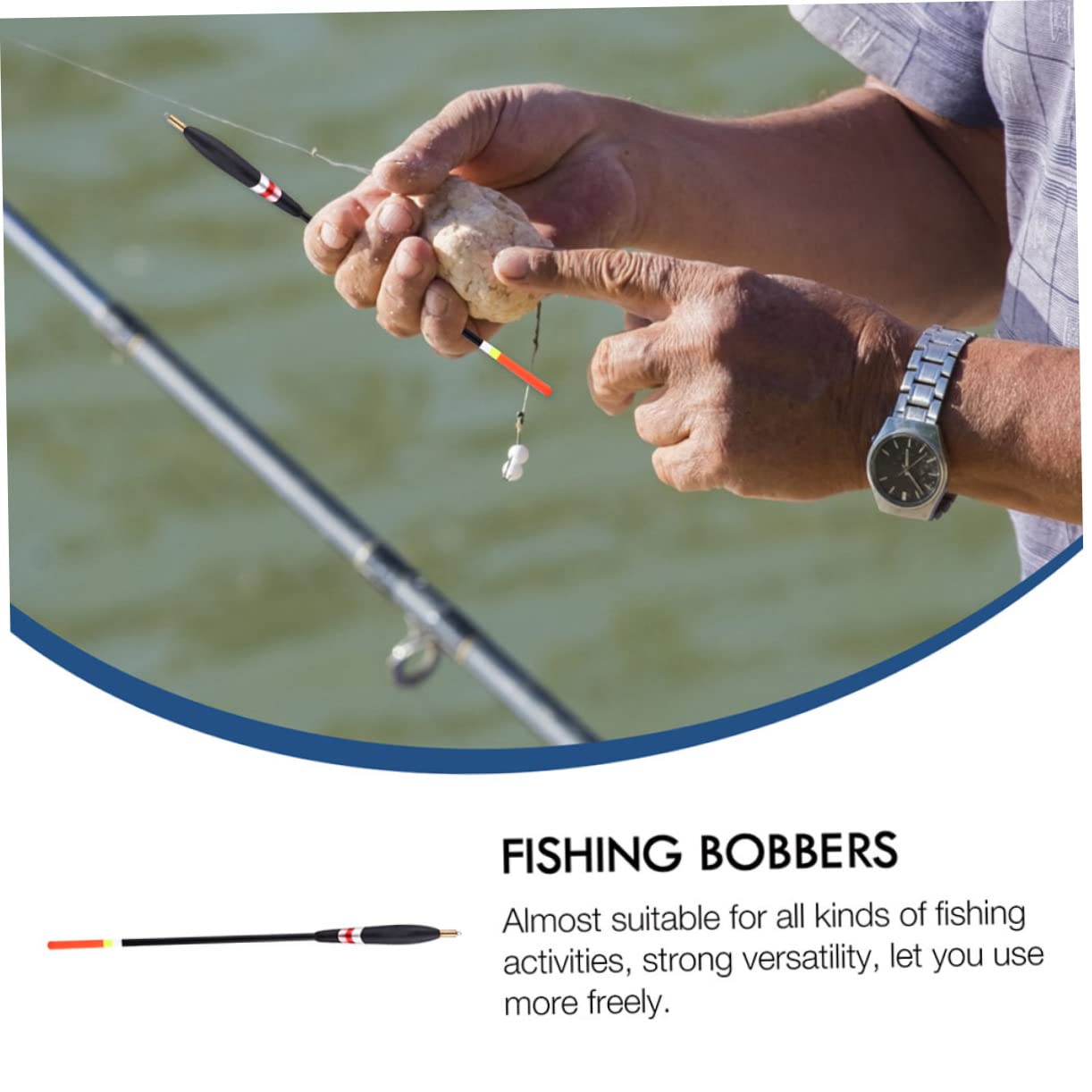 SUPVOX 2 Set - Durevole Attrezzatura da Pesca in Legno Galleggiante per Gli Appassionati di Attrezzatura da Pesca 12 Pezzi * 2