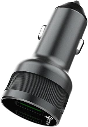 chtdz Qc3.0 Cargador Inteligente para tel?fono de Coche con Doble USB de aleaci?n de Aluminio