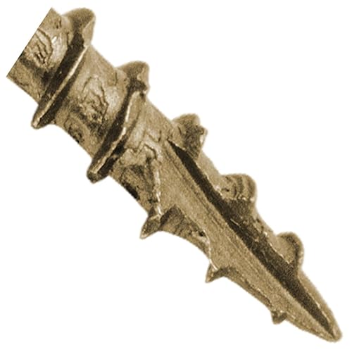 Miniatura 3 de #8 x 2-12" Cabeza de armadura blanca modificada con revestimiento exterior de estrella de bronce  Tornillo de madera de gabinete Torxcabeza de