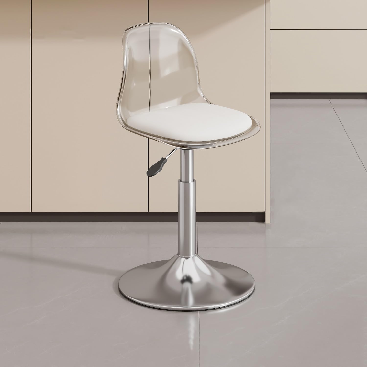 Tabourets pivotants 360° hauteur réglable 39-54 cm avec dossier haut