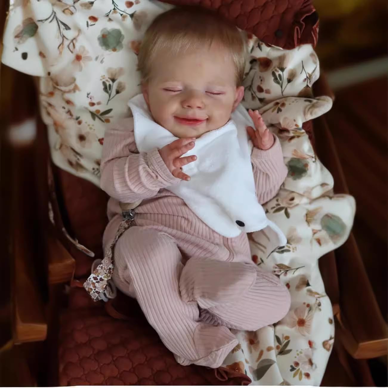 Puppe Reborn Puppen Mädchen hat den weichsten Körper Lebensecht Schlafend Babypuppen Silikon Reborn Babys Spielzeug Geschenk 22 Zoll