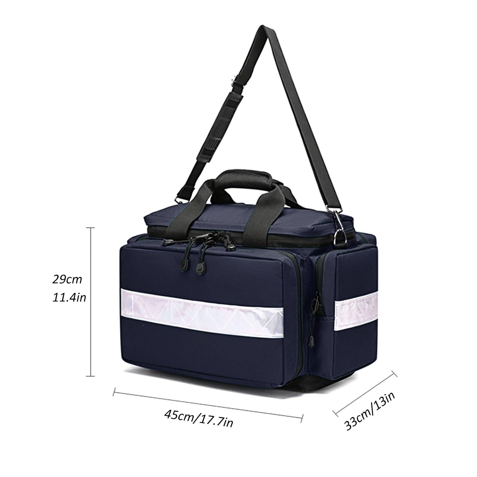 Bolsa médica grande vacía, bolsa profesional de emergencia para traumatismos, bolsa de primeros auxilios de viaje, organizador de suministros médicos, almacenamiento para cuidado de la salud