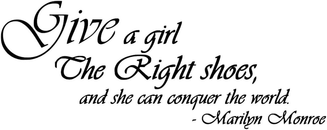 Iby アイバイ 特価品コーナー ウォールステッカー マリリンモンロー 名言 黒 マット 格言 英字 その2 Girl Give Right A 日本語説明書付 The Shoes
