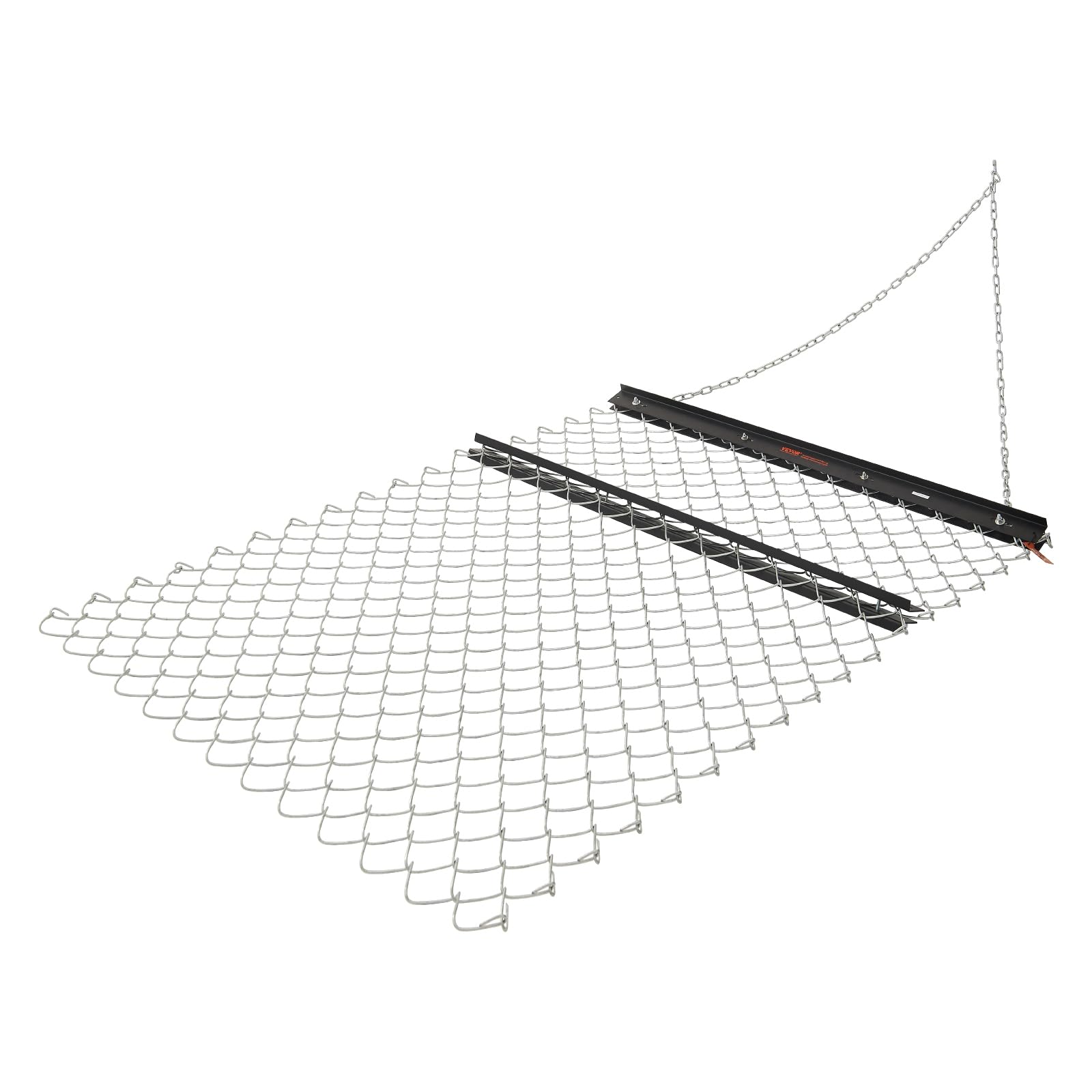 VEVOR Rastrillo de Arrastre de Acero Q235 Rastrillo de Cadena 121,9 x 152,4 cm Accesorios para Tractores UTV para Nivelar Paisajes Césped Rastrillo Duradero para Caminos de Grava, Granjas, Jardines