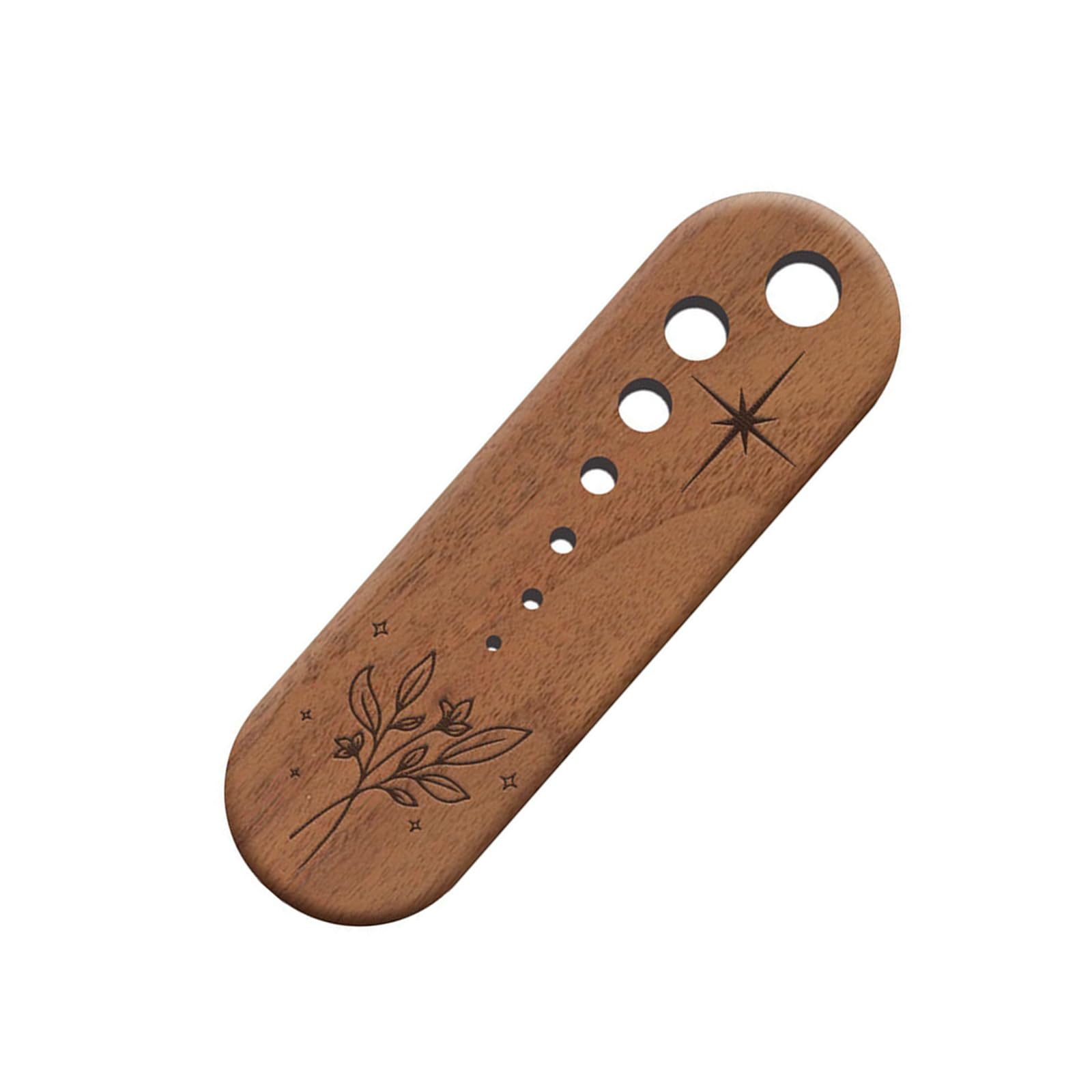CAZSTYK Portable Wooden Greens Stripper with Ergonomic Handle for Efficient Vegetable Leaves Removal Greens Device