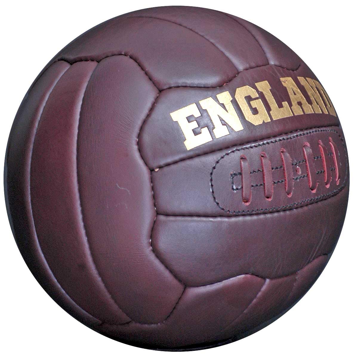 England Football　アンティーク New Vintage Leather Hand Stitched England 18-Panel Football Size 5