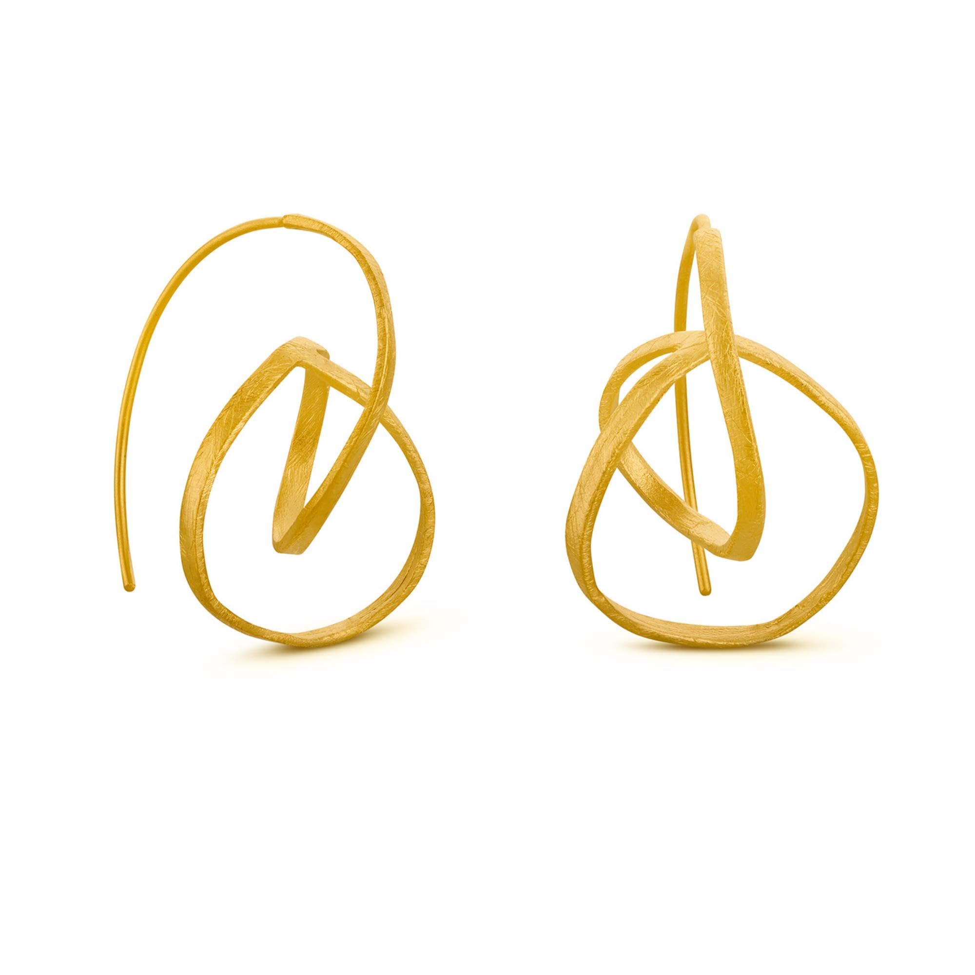 ORECCHINI D'ORO EMBOLIC | Disegnato da Cristina Julià | Joidart | Collezione embolic | Ottone dorato